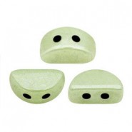 Les perles par Puca® Kos kralen Opaque light green ceramic look 03000/14457